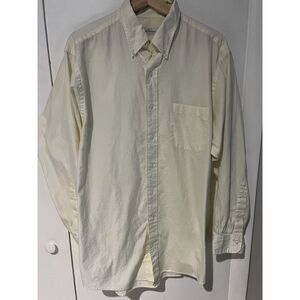 Brooks Brothers Shirt Yellow Check 16 32/33 Long Sleeve‎ Button Down
